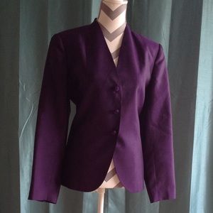 NWOT 100% Pure Silk Suit Royal Purple Talbots Pant
